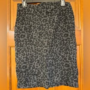 Loft Pull On Pencil Skirt in Leopard